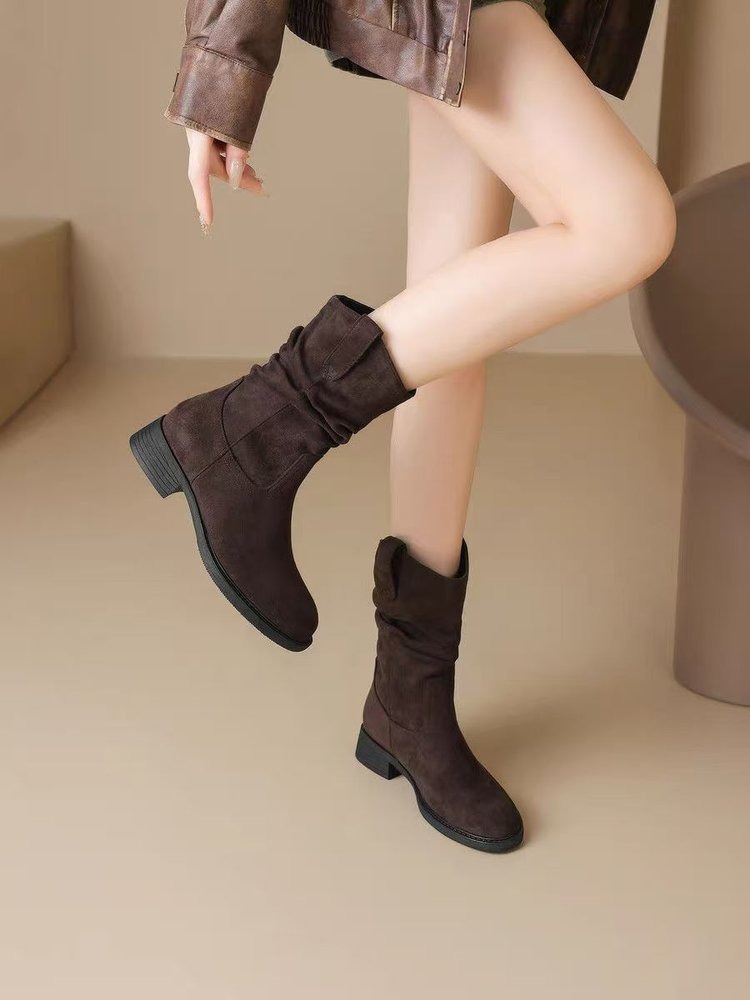 Retro Maillard Style Faux Sued - огляд і ціна Women'S Fashion Korea