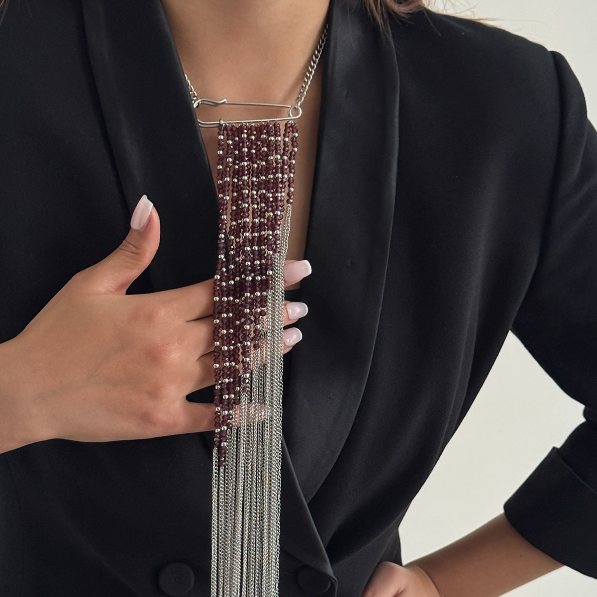 Silver Color Tassel Chain Broo - огляд і ціна Women'S Fashion Jewellery